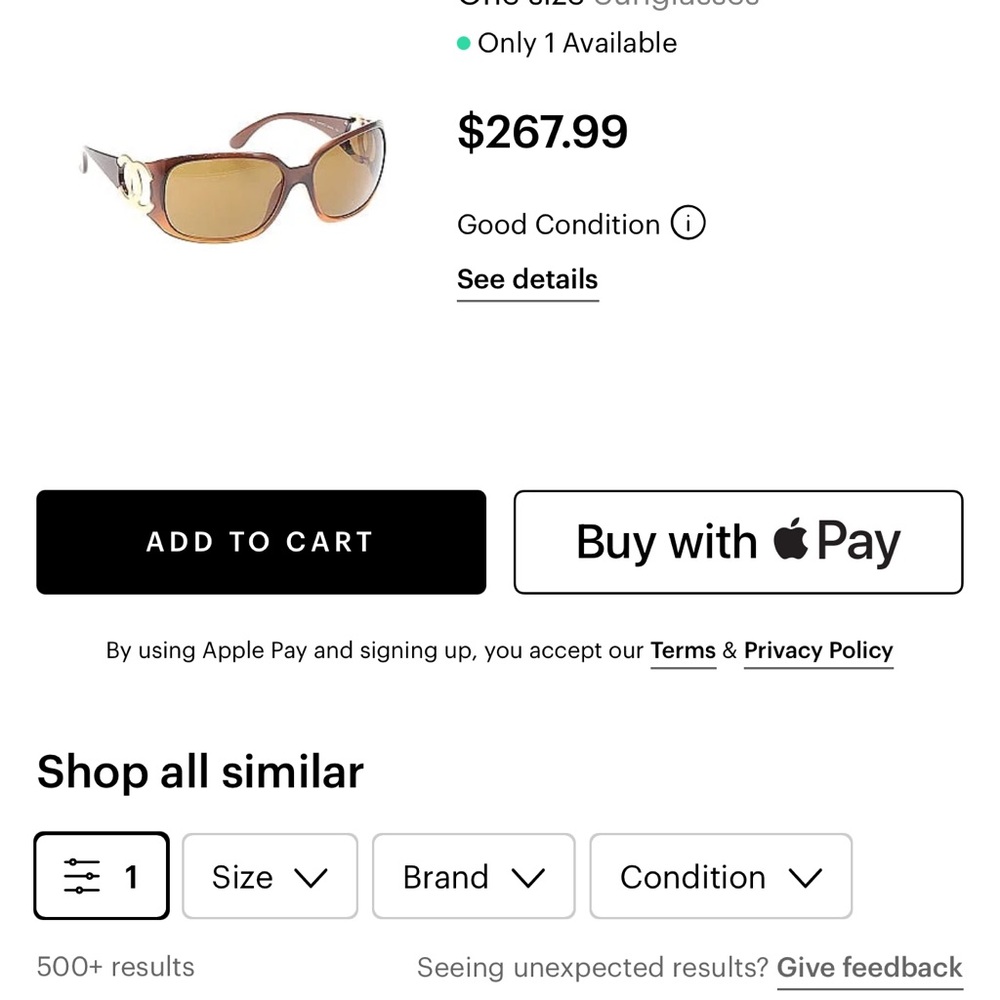 CHANEL Gold and Black Oversized Sunglasses - Picture 6 of 6
